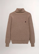 Jersey Marrón Cuello Cisne Mujer