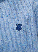 Jersey Celeste Jaspeado Cuello Caja Hombre