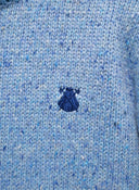 Jersey Celeste Jaspeado Cuello Caja Hombre