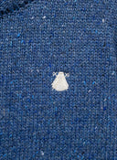 Jersey Azul Jaspeado Cuello Caja Hombre