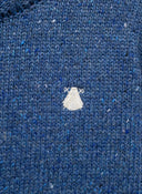 Jersey Azul Jaspeado Cuello Caja Hombre