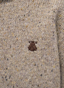 Jersey Camel Jaspeado Cuello Caja Hombre