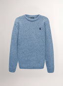 Jersey Celeste Jaspeado Cuello Caja Hombre