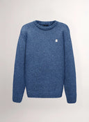 Jersey Azul Jaspeado Cuello Caja Hombre