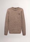 Jersey Camel Jaspeado Cuello Caja Hombre