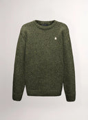 Jersey Verde Caza Jaspeado Cuello Caja Hombre