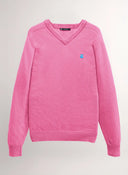 Jersey Lambswool Rosa Pico Hombre