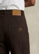 Pantalón Marrón Vaquero pierna Ancha Mujer