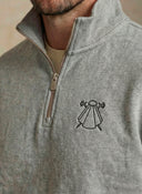 Sweat Homme Col Zip Gris