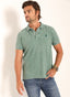 Polo Dye pour homme en vêtement vert