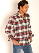 Camisa Villela Cuadros Blancos y Rojos Hombre