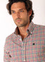 Camisa Villela Cuadros Verdes y Granates Hombre