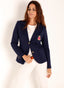 Americana Azul Clavel Mujer