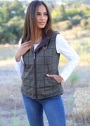 Chaleco Kaki Caza Mujer