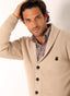 Chaqueta Beige Cuello Smoking Hombre