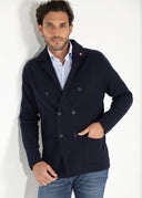 Chaqueta Azul Smoking Algodón Hombre