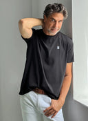 Camiseta Negra logo blanco Hombre