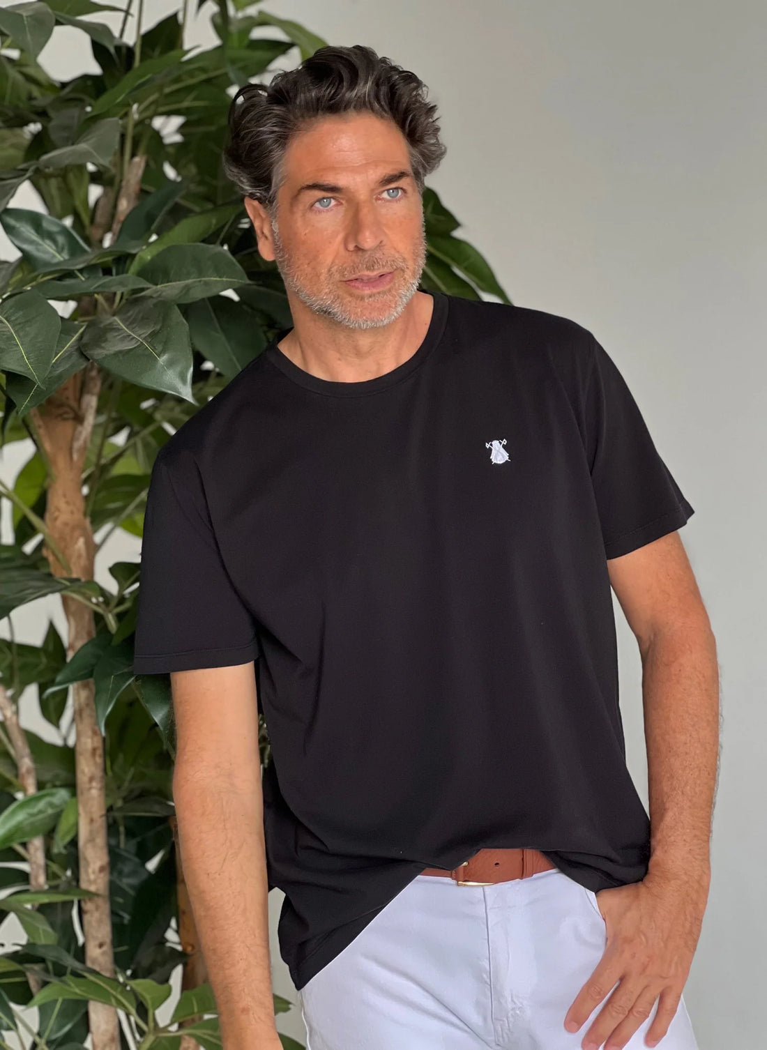 Men's Garment Dye Black T-shirt