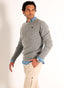 Jersey Hombre Cuello Caja Gris