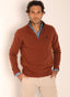 Jersey Cuello Cremallera Teja Hombre