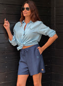 Bermuda Azul Marino Mujer