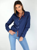 Camisa Cinta España Azul Indigo Mujer