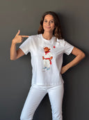 Camiseta Blanca Personalizable Torito San Fermín Mujer