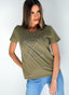 Camiseta Verde Kaki Capote Mujer