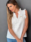 Blusa Blanca Puntillas Mujer