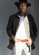 Sobrecamisa Verde Kaki Hombre