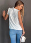 Blusa Blanca Puntillas Mujer