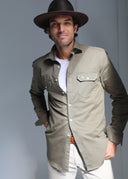 Sobrecamisa Verde Kaki Hombre
