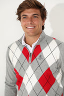 Jersey Rombos Cuello Cremallera Hombre