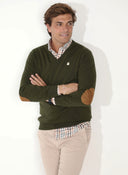 Jersey Verde Caza de Pico Coderas Hombre