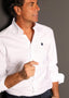 Camisa Blanca Oxford Cuello Botón Hombre