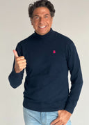 Jersey Cuello Alto Azul Marino Hombre