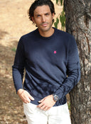 Jersey Lambswool Cuello Caja Azul Hombre