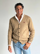 Men's Camel Buttoned Jacket or Cardigan