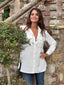 Camisa Blanca Oversize Dos Bolsillos Mujer