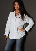 Camisa Celeste Oversize Mujer