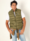Chaleco Hombre Plumas Verde