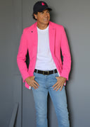 Americana Rosa Capote Hombre