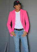 Americana Rosa Capote Hombre