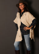 Poncho Camel Mujer