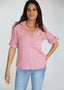Camisa 100% Lino Berenjena Mujer