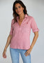 Camisa 100% Lino Berenjena Mujer