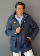 Parka España Azul Marino Capucha Desmontable Hombre