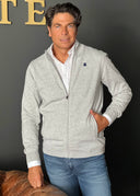 Chaqueta Fina Gris Cremallera Hombre