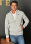 Chaqueta Fina Gris Cremallera Hombre