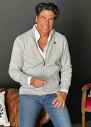 Chaqueta Fina Gris Cremallera Hombre